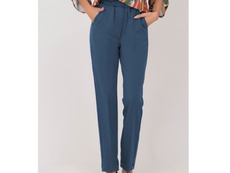 Chice Stoffhose Gr. M 38/40 dunkelblau 👖 sommerlich leicht