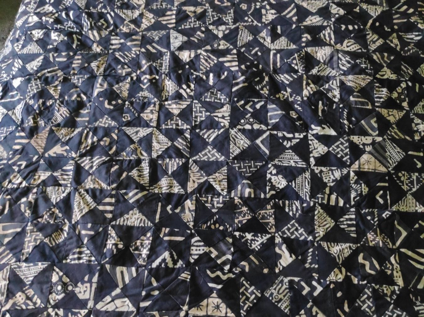Coperte: Vintage Bettüberwurf Quilt Patchwork Doppelbett Handarbeit – Usato da Illnau venduto da Bab58blau