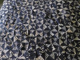 Vintage Bettüberwurf Quilt Patchwork Doppelbett Handarbeit