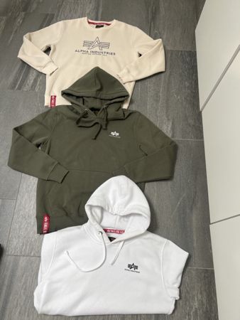 3x Alpha Industries Pullover und Hoodies GR:S