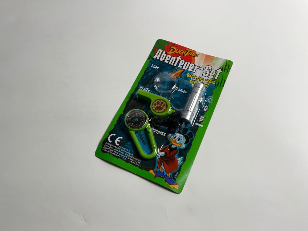 DuckTales Abenteuer-Set Lupe Lampe Pfeife Kompass OVP (Neu (gemäss ...