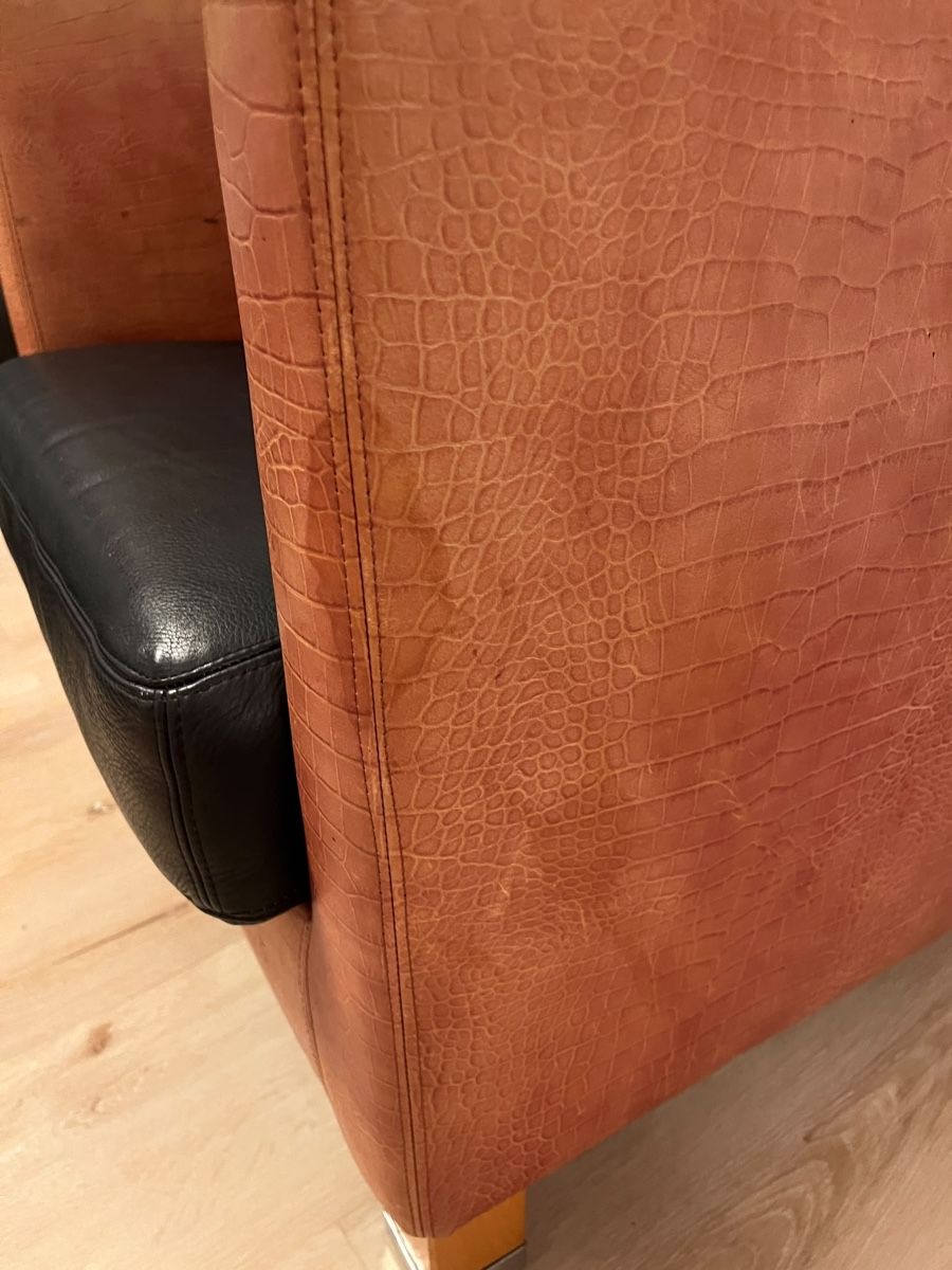Fauteuils: Sessel Leder braun/schwarz mit Gebrauchsspuren – D'occasion à Hochdorf par amlafy 1