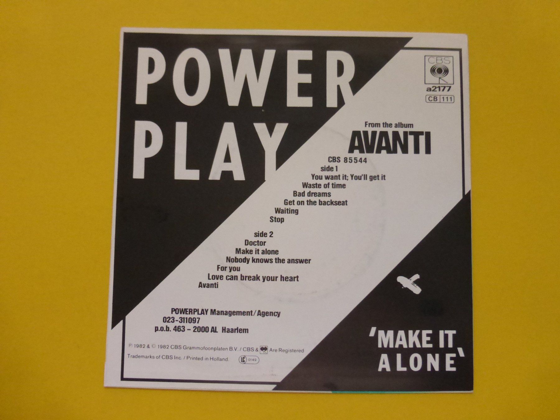 Schallplatten: Powerplay – Make It Alone – Gebraucht aus Zürich von Swiss57 1