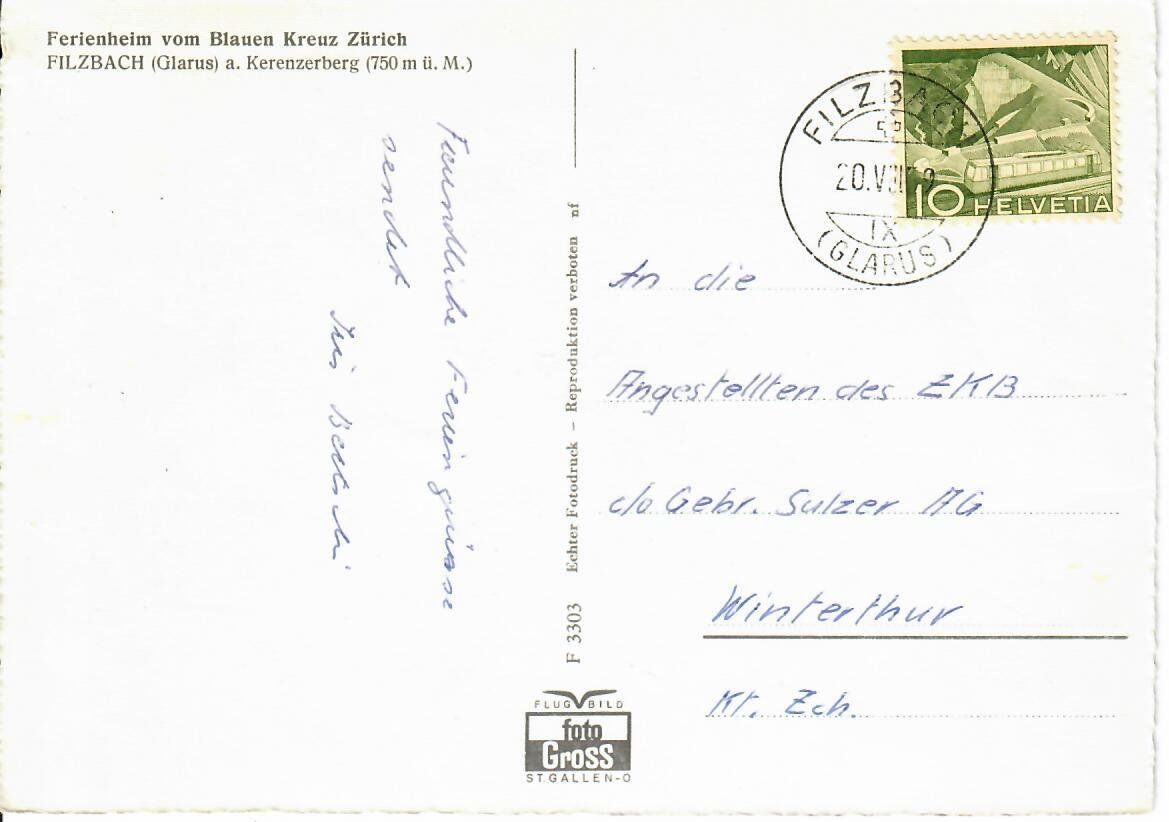 Cartes postales: Flugaufnahme Kerenzerberg – D'occasion à Hochdorf par Ziegel-16 1