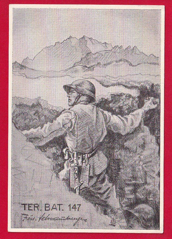 Cartoline postali: AK TER. BAT 147, MILITÄR – Usato da Grüningen venduto da Kartensammler