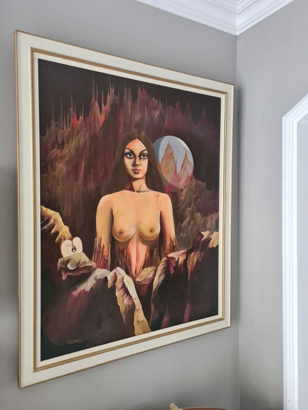 Dipinti: Grosses Gemälde von Yves Bady 1942 – Usato da Rotkreuz venduto da Dobermann5