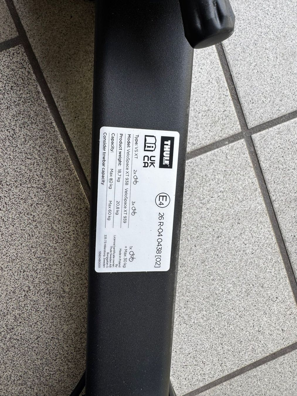 Thule Alle Autoersatzteile: Porte-vélos Thule XT2 – Neu (gemäss Beschreibung) aus VOUVRY von Cornut 6