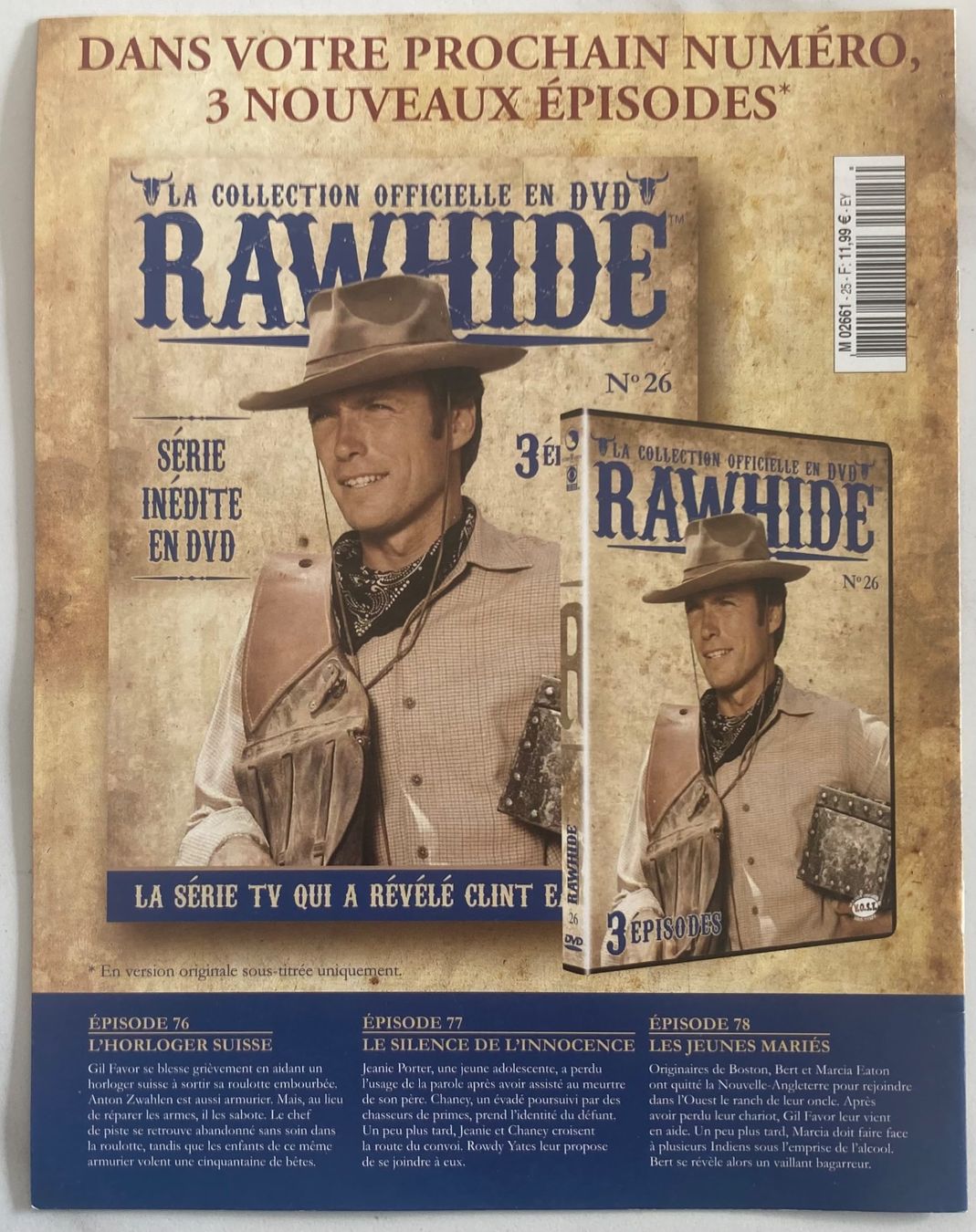 Tutti i DVDs: CLINT EASTWOOD - RAWHIDE N°25 – Usato da Poliez-Pittet venduto da Newtown-Records 2