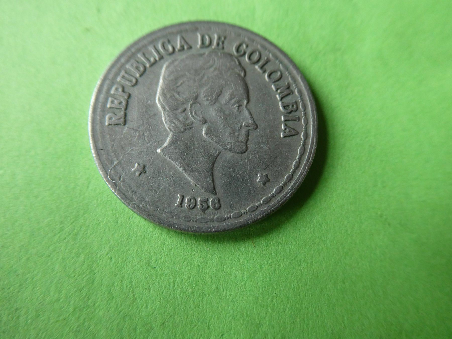 Toutes les monnaies: Colombia 1956, 20 Centavos – D'occasion à Hinterforst par Rohusri