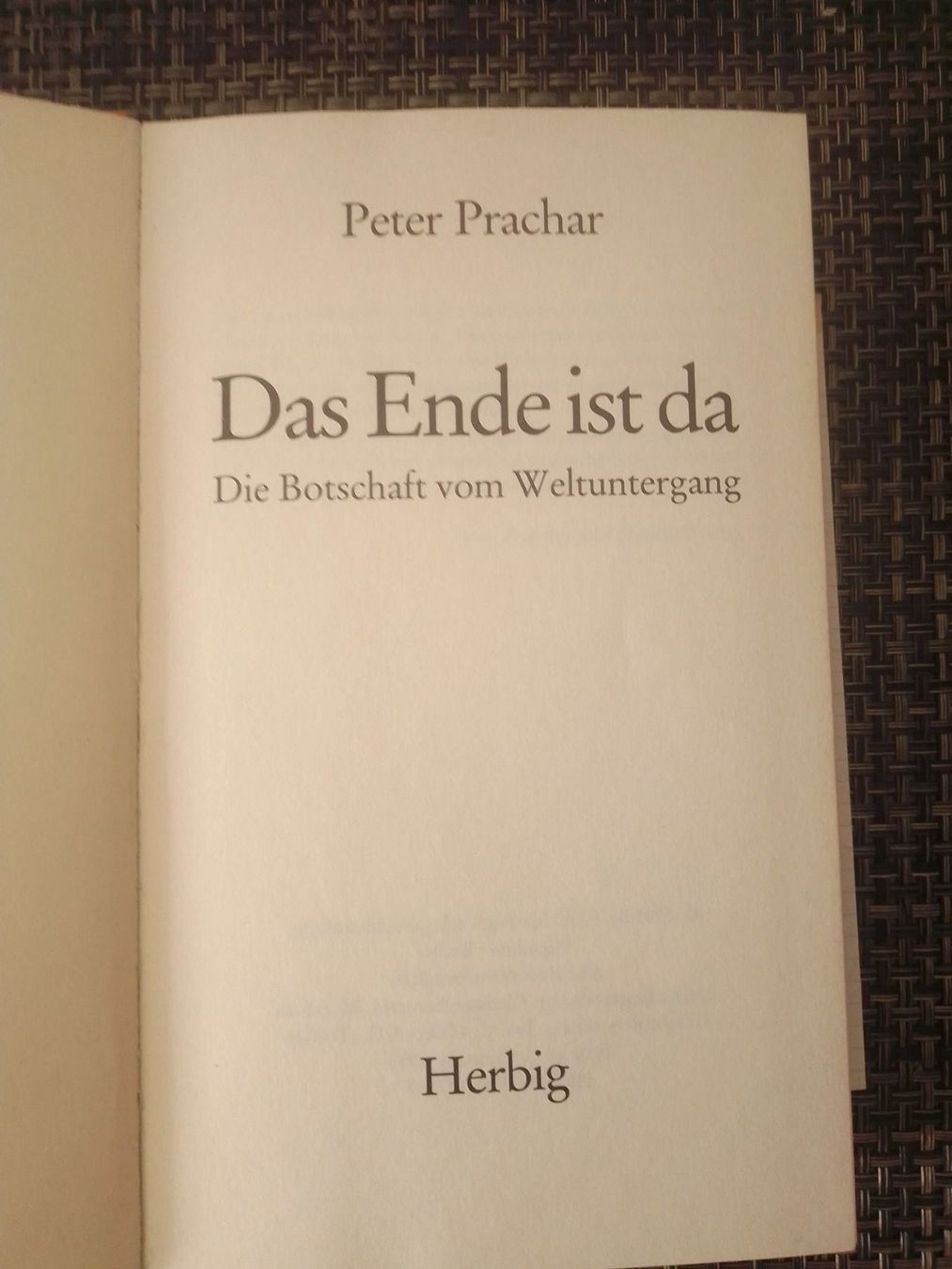 Libri: Das Ende ist da – Usato da Bassersdorf venduto da elm_f9sw