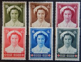 Belgien Kat. 961-966 * 1953 Kat. 25 Euro