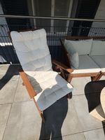 Gartenstuhl Holz mit Auflage weiss guter Zustand