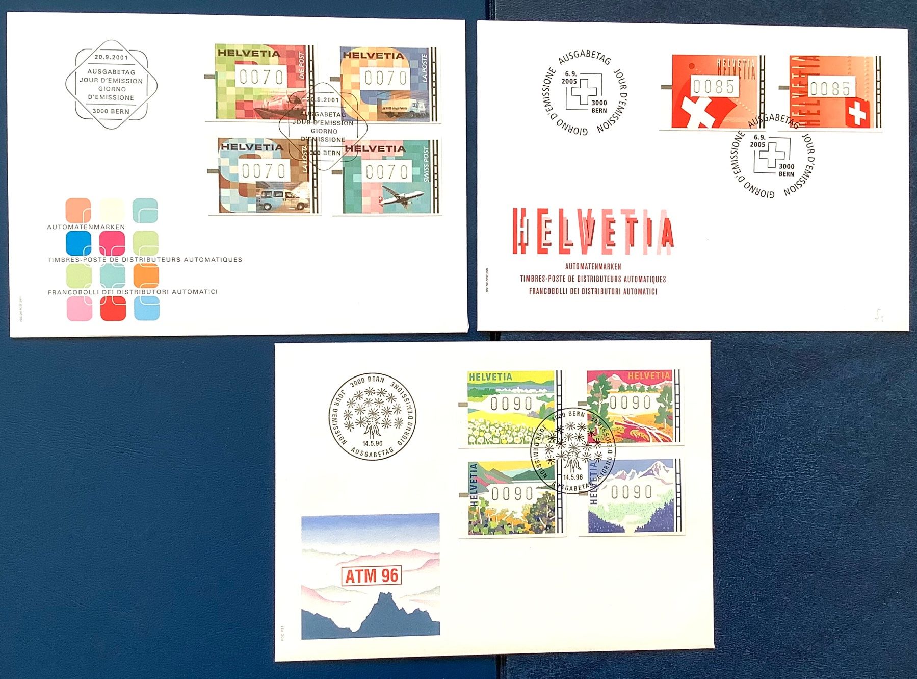 Tutti i francobolli: Schweiz 1996- 2001-02 - FDC -ATM – Nuovo (secondo la descrizione) da Liestal venduto da Pep3