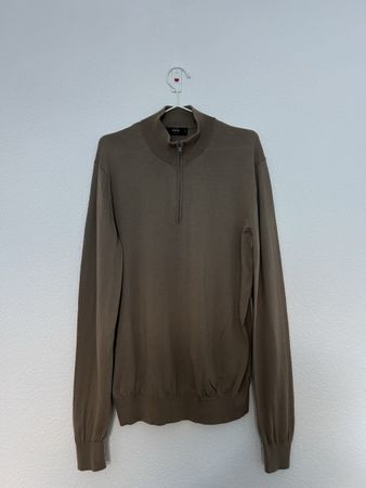 Mango Herren Wollpullover mit Reissverschluss, Grösse L