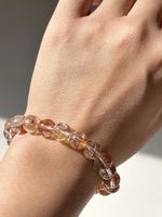 Roter Hämatit-Quarz Armband, elastisch, neuwertig, 8mm Stein