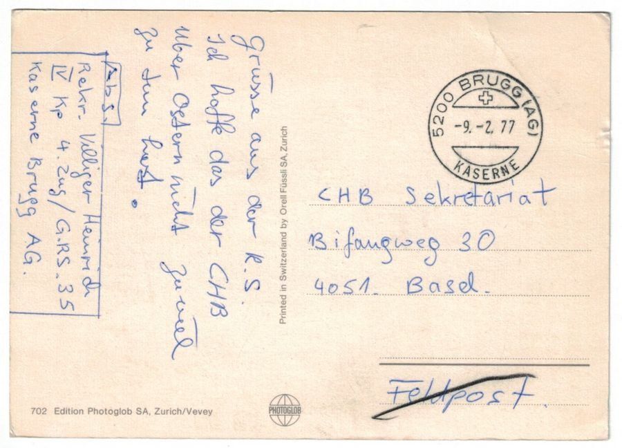 Cartoline postali: Militärhumor: Hotpants, Feldpost 1977 – Usato da Frauenfeld venduto da POML 1