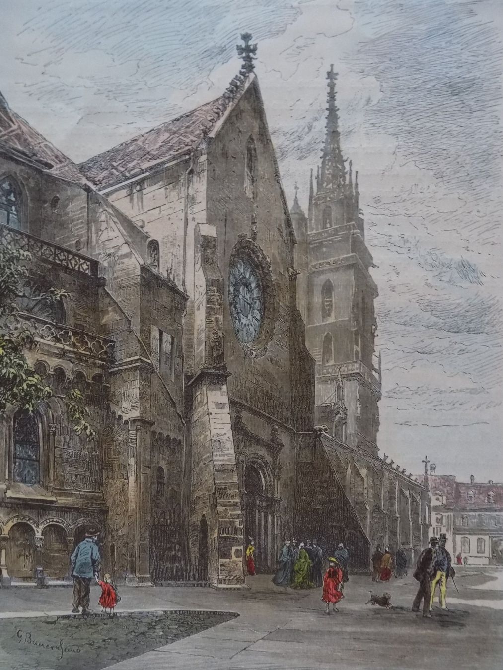 Gravures: Basel Kathedrale koloriert – D'occasion à Risch par Rischli15 1