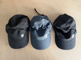 3 On Running Caps Set schwarz blau gebraucht