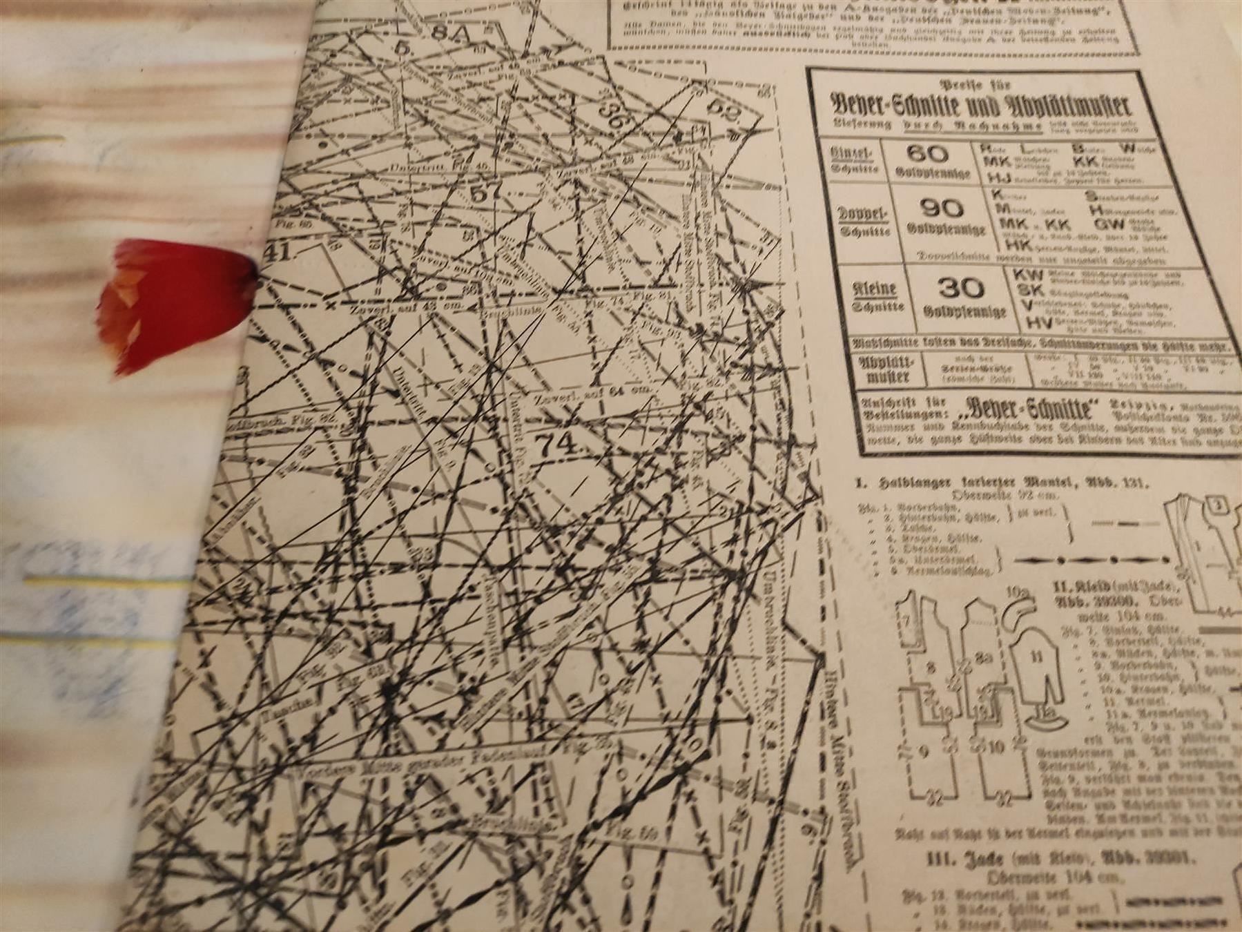 Schnittmuster: Schnittbogen Schneider Handarbeit Beyers Modewelt A 1924 1 – Gebraucht aus Luzern von leseratte24 2