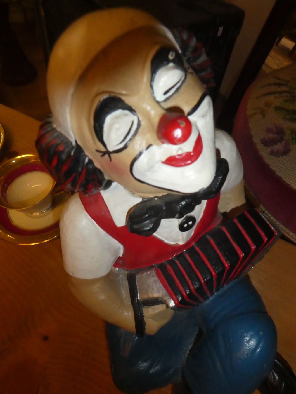 Figuren: Clown Figur mit Handorgel Handarbeit – Gebraucht aus Chur von Diversico2010 2