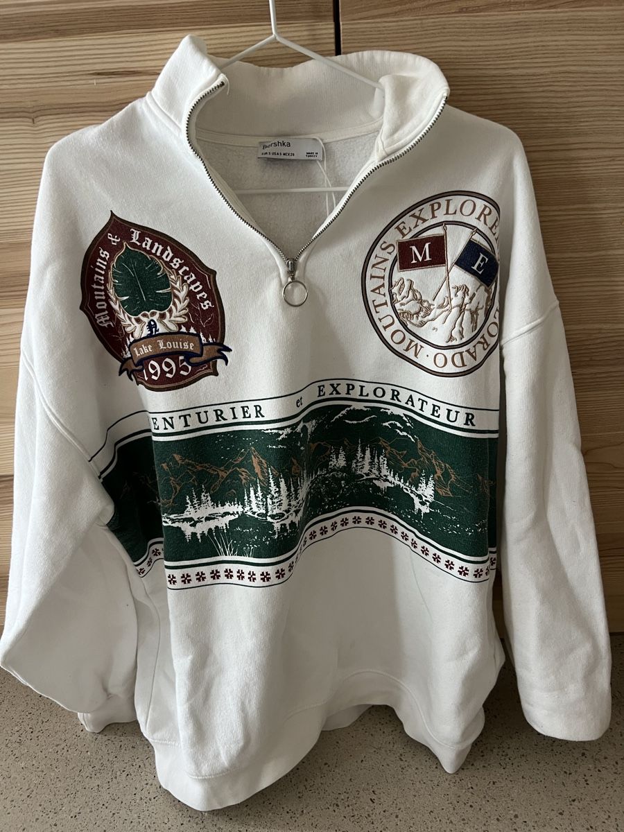 Bershka Maglioni & Felpe: Hoodie Bershka weiss – Usato da Zürich venduto da La.gp 1