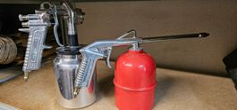 Spritzpistolen Set 2 Stk. Metall Aluminium guter Zustand