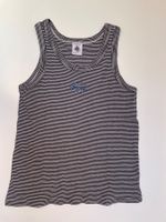 Petit Bateau Unterhemd dunkelblau gestreift Gr.116/4 ans