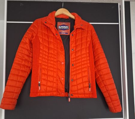  Superdry veste femme orange-rouge  