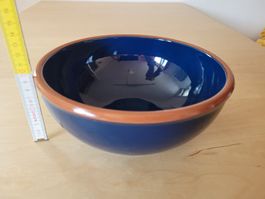 Schüssel Schale aus Ton blau 20cm Durchmesser