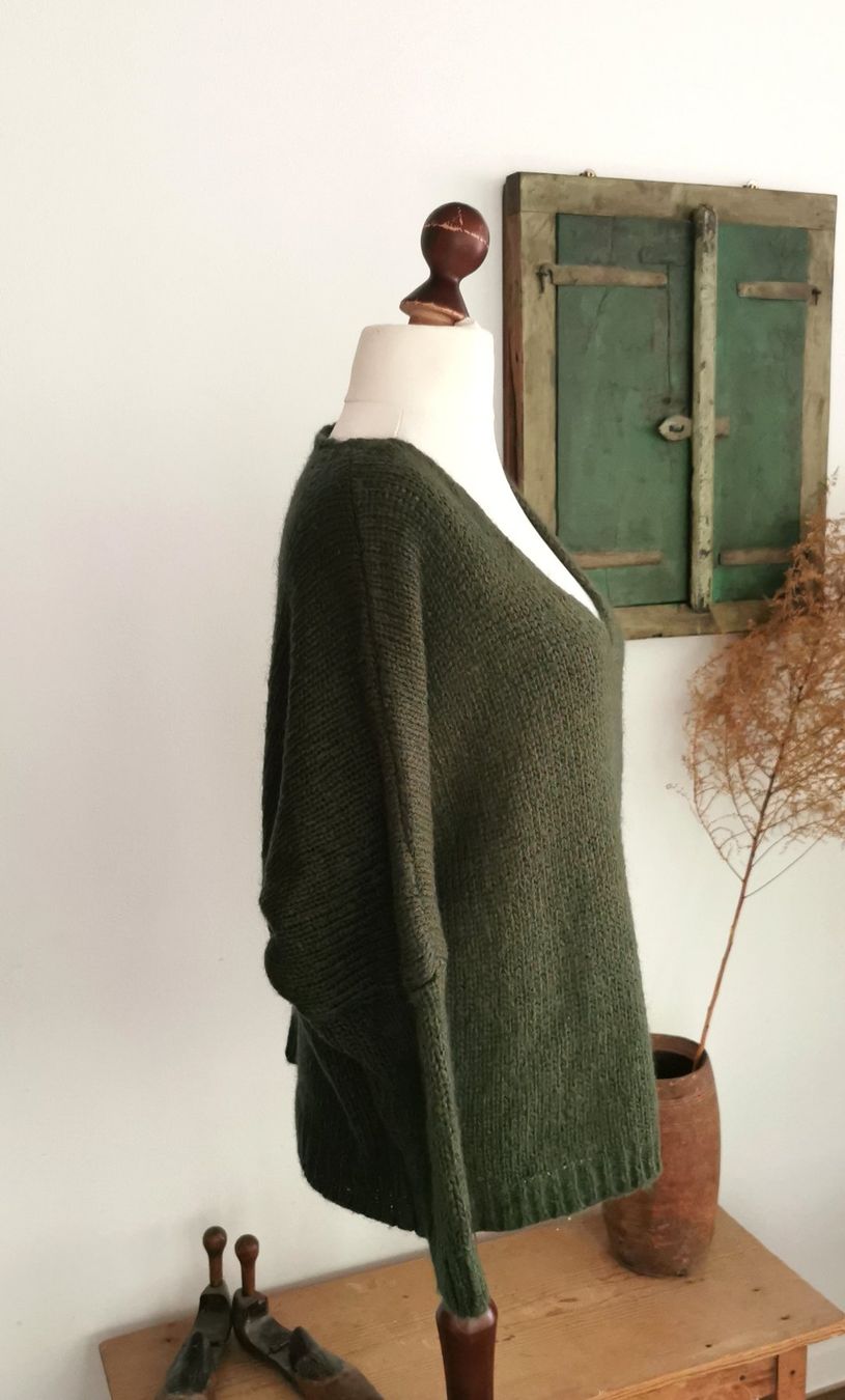 Maglioni & Felpe: Bohemian Grobstrickpullover Tannengrün L-XXL – Usato da gachnang venduto da tibus1 1