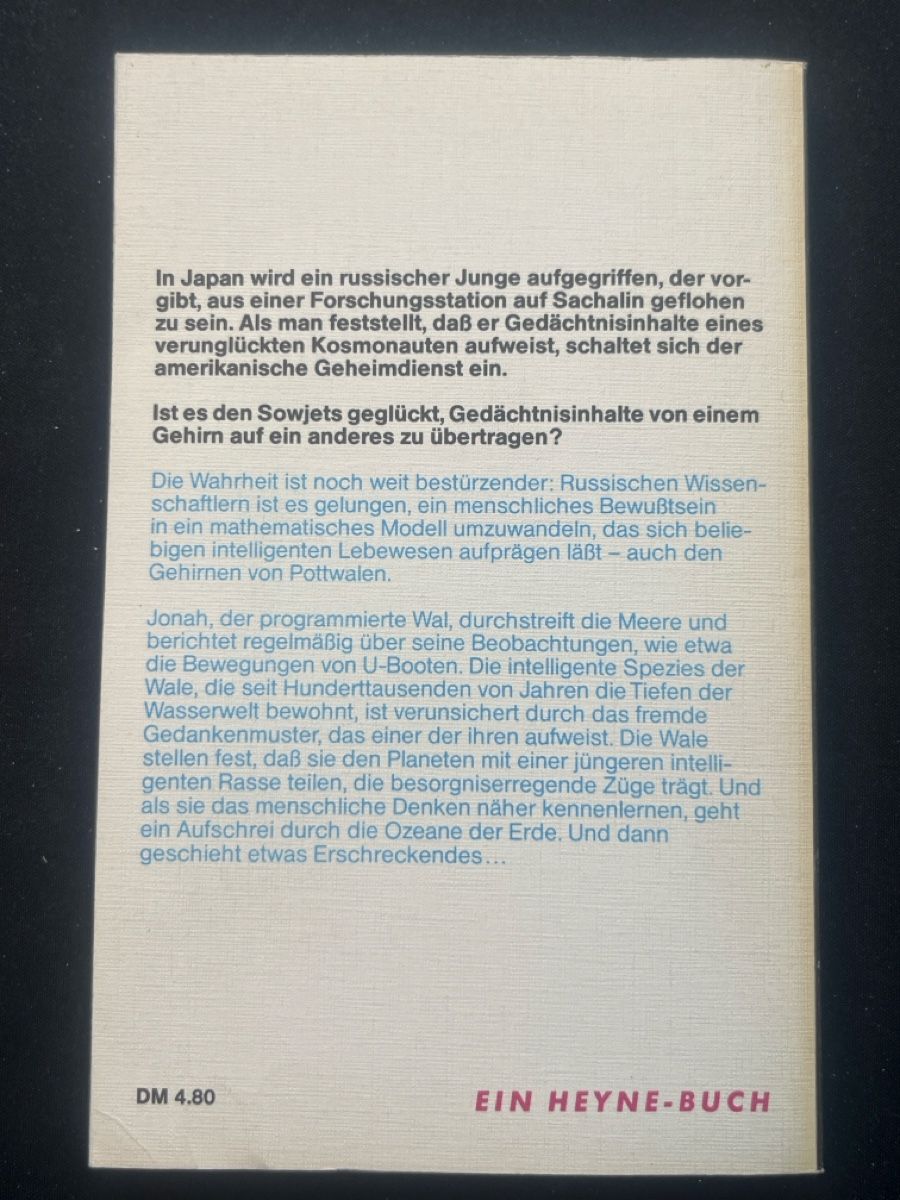 Libri: Ian Watson - Der programmierte Wal, Heyne Science Fiction – Usato da Forch venduto da tieckr 1