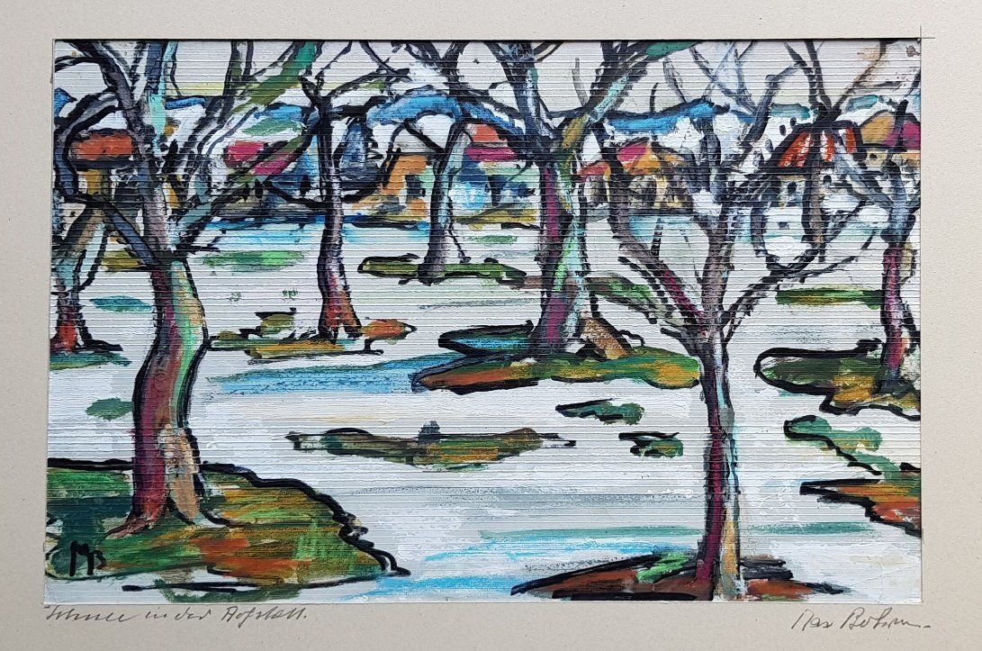 Gemälde: " Schnee in der Hofstatt"   Max Bohren - Schweizer Kunst – Gebraucht aus Horw von Kunstreich7 4