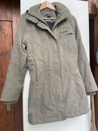 Schöffel Wintermantel 36 grau/ grün