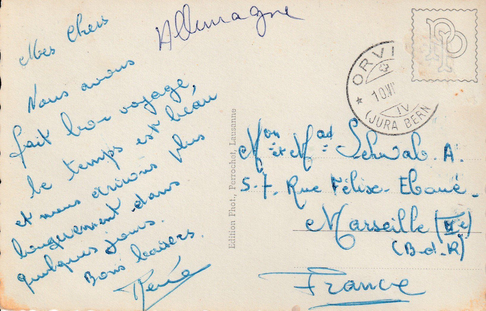 Cartoline postali: AK - Orvin - gelaufen – Usato da Fribourg venduto da schnalla92 1