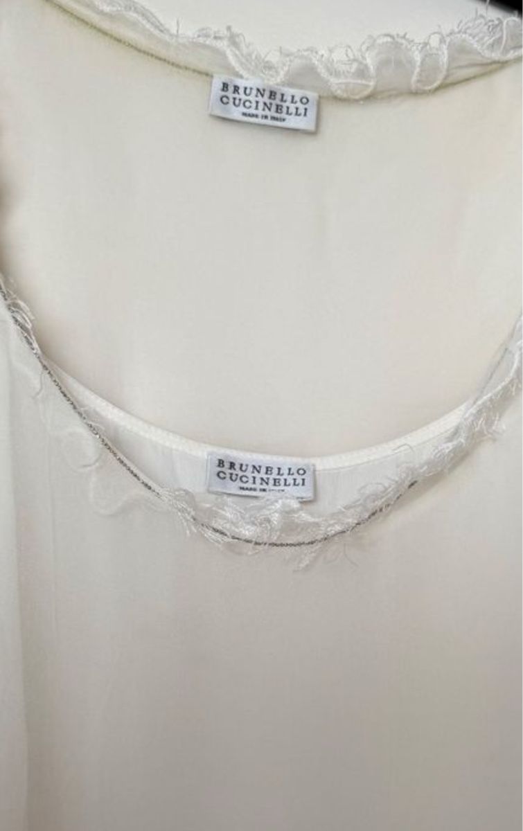 Brunello Cucinelli Tops: Brunello Cucinelli Top Gr.M Seide/Acetat, Sommer Schnäppchen – Gebraucht aus Zürich von Ju777 1