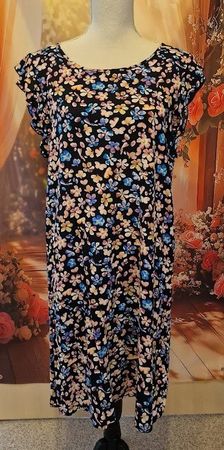 ❣️KLEID, GRÖSSE M, VON CHICORÉE, SCHWARZ/BLAU/LILA