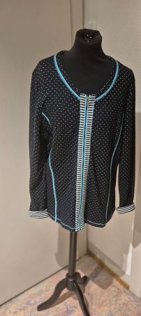 Damen Jacke schwarz weiss Punkte Gr. 44 guter Zustand BASLER