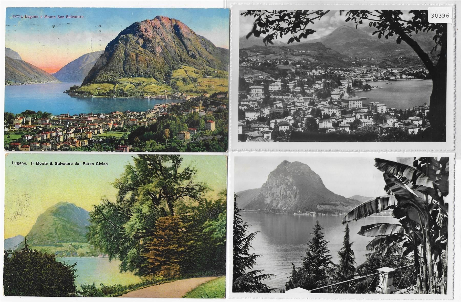 Ansichtskarten: 4 AK Lugano – Gebraucht aus Ettingen von Kartenplanet