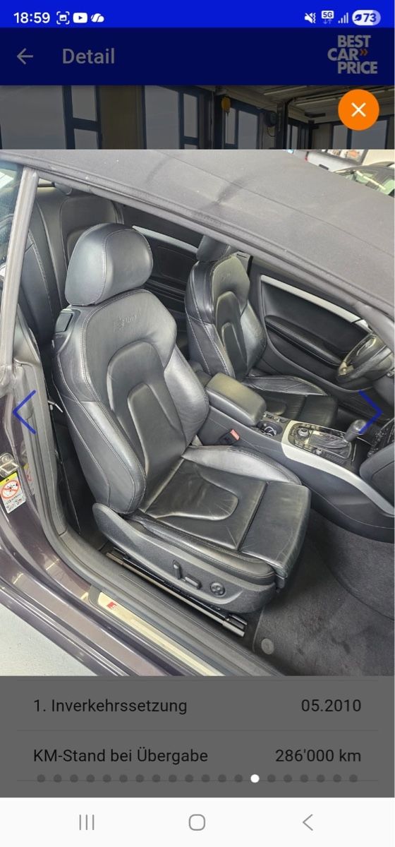 Audi Automobili: Audi A5 Cabrio 3.0TDI S-Line Automat – Usato da Flawil venduto da neu_7wrf 7