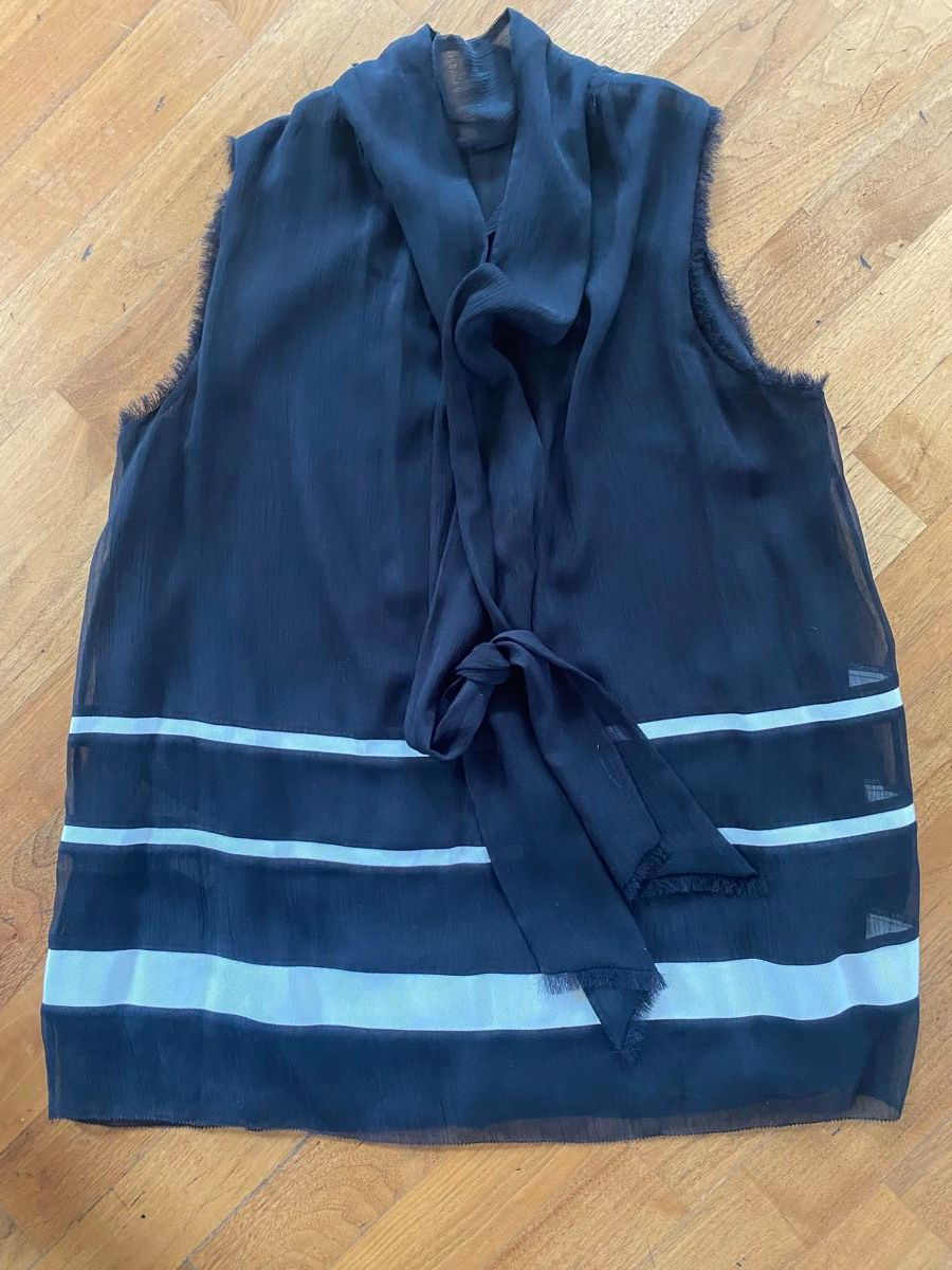 Marc Cain Camicette: Marccain Bluse Gr. N2 Schwarz-Weiss Gestreift – Nuovo e nell'imballaggio originale da Matten b. Interl venduto da Kings-Fashion