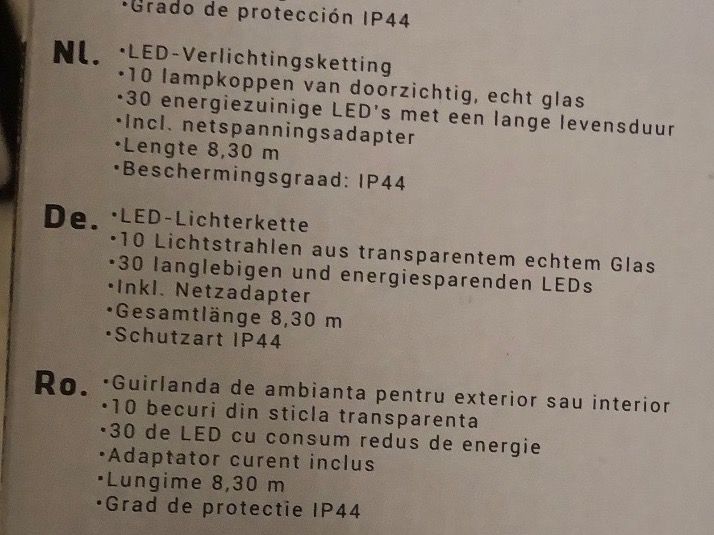 Ghirlande e barre luminose: Lichtkette Lichterkette LED – Nuovo e nell'imballaggio originale da Niederrohrdorf venduto da beniledergerber 4
