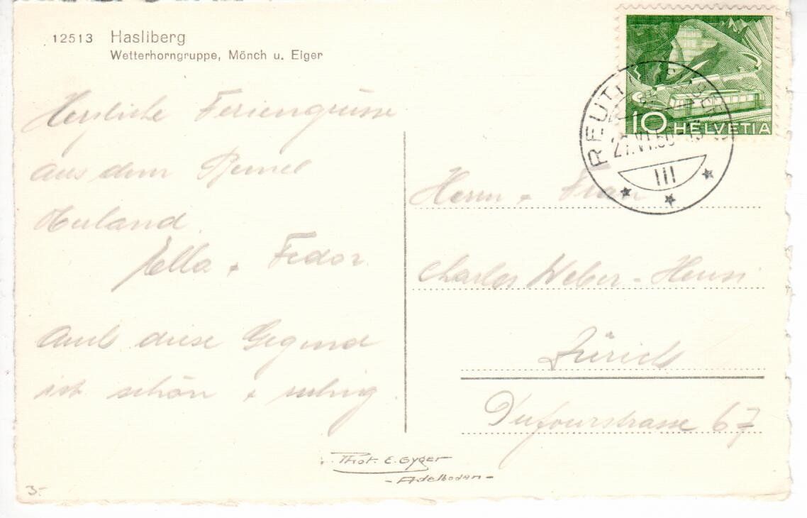 Ansichtskarten: Hasliberg – Gebraucht aus Wolhusen von Curver9 1