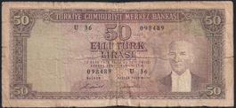 Türkei 50 Lira 1971