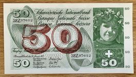 50 Franken Schweiz 1972!!! UNC!!!