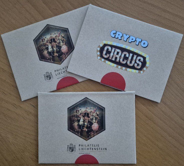 Tutti i francobolli: 3 x Crypto Circus "Der Zauberer" 3 verschiedene rote Tickets – Nuovo (secondo la descrizione) da St. Moritz venduto da Guenteratch