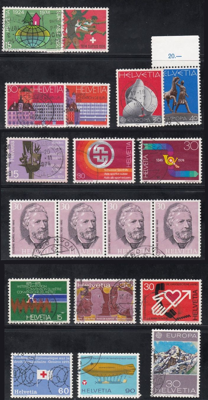 Tutti i francobolli: Timbres suisses 1974-1975 – Usato da Dizy venduto da all_9l2s