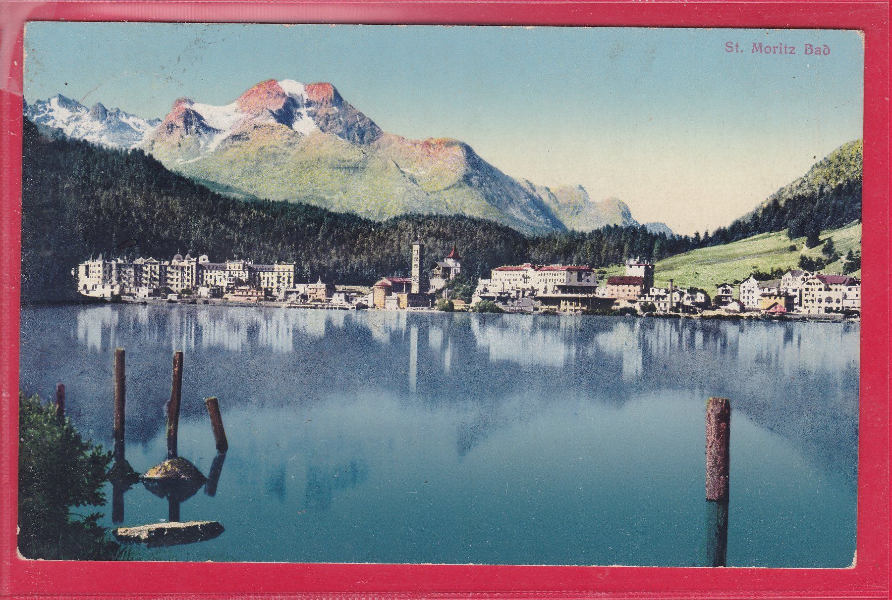 Cartoline postali: ST.MORITZ BAD, FELDPOST – Usato da Oberrieden venduto da Gebirgsstelze
