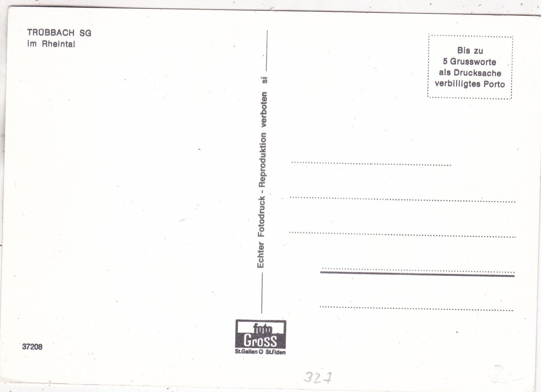 Ansichtskarten: Trübbach SG im Rheintal – Gebraucht aus Herisau von Lisegrat2008 1