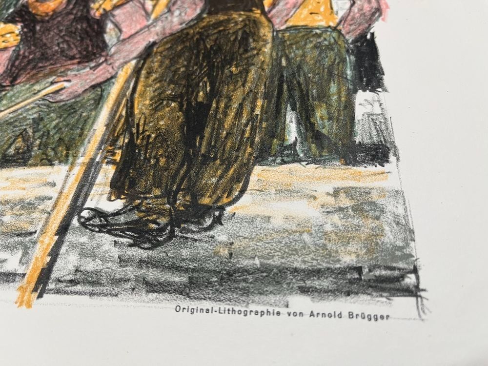 Grafica & Litografie: ARNOLD BRÜGGER ORIGINAL LITHOGRAPHIE – Usato da Gersau venduto da grafik-kunst 3