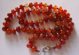 NEU: Achat Kette Collier Rot Achatkette Edelstein Halskette